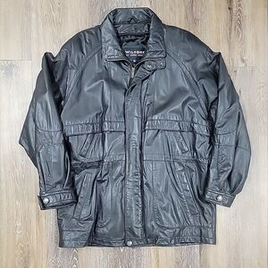 Vintage Wilsons Leather Mens Jacket Size Medium